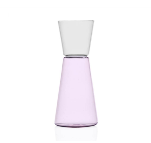 Ichendorf High rise. Кувшин, цвет: розовый/прозрачный, 750 мл