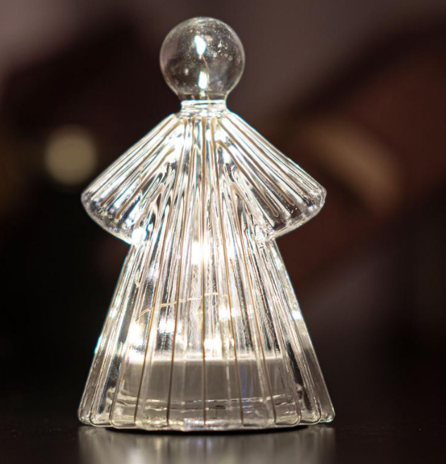 Sirius Winterlights 2025. Ангел, цвет: прозрачный/белый, 14 см