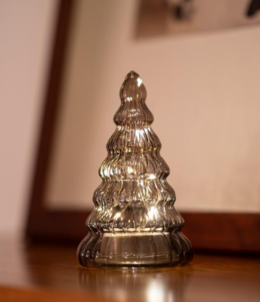 Sirius Winterlights 2025. Елочка с 10 светодиодными лампами, цвет: тёмный дуб, 16,5 см