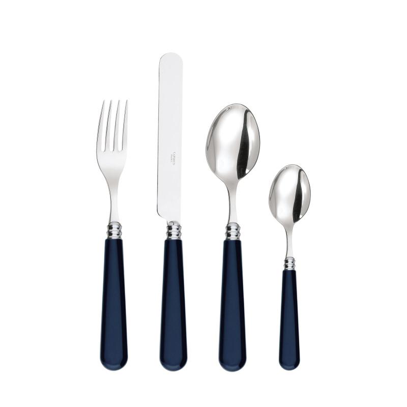 Capdeco Altea. Набор столовых предметов, цвет: bleu marine/navy-blue, 24 предмета