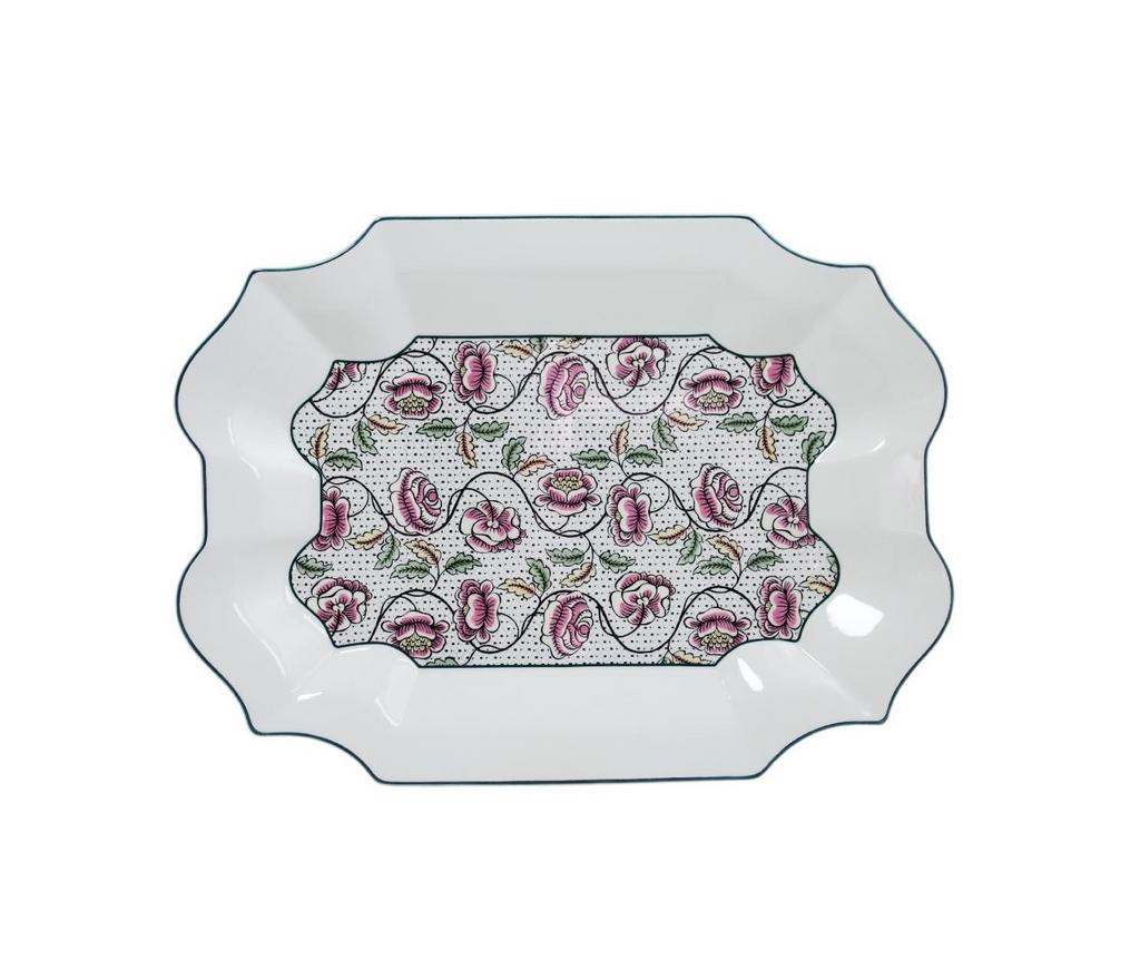 Gien Dominote. Блюдо прямоугольное 45x36 см