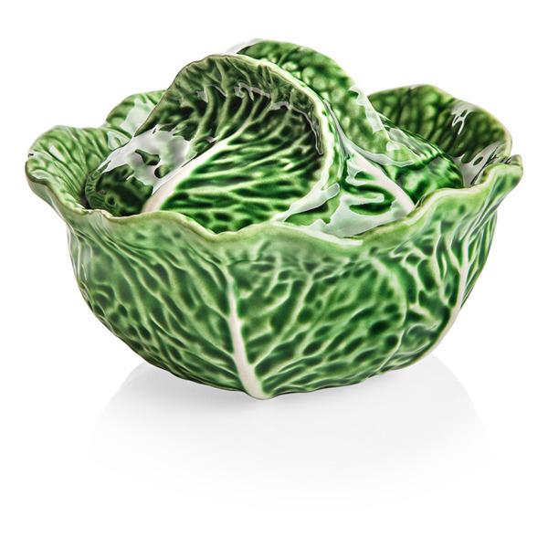 Bordallo Pinheiro Couve . Чаша с крышкой 'Капуста' 400 мл