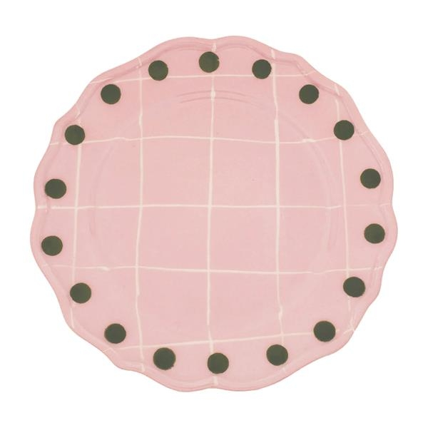 Bitossi Home Quadri Rosa. Тарелка обеденная 27 см