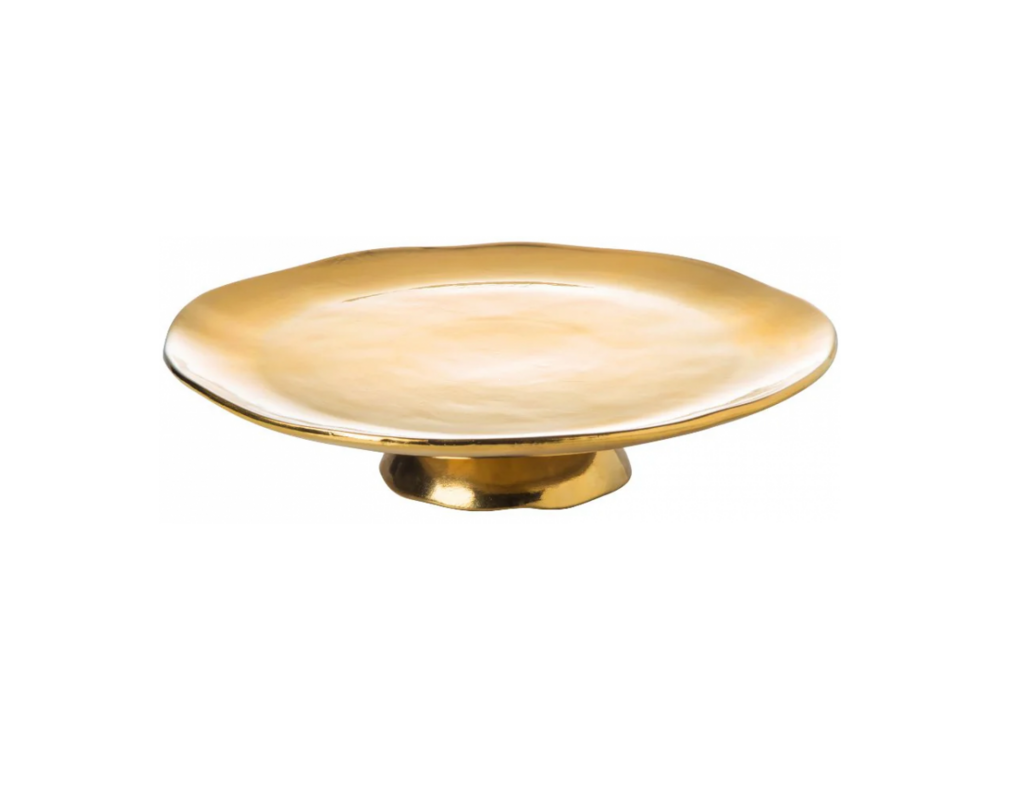 Bitossi Home Oro E Argento. Блюдо для торта 31 см