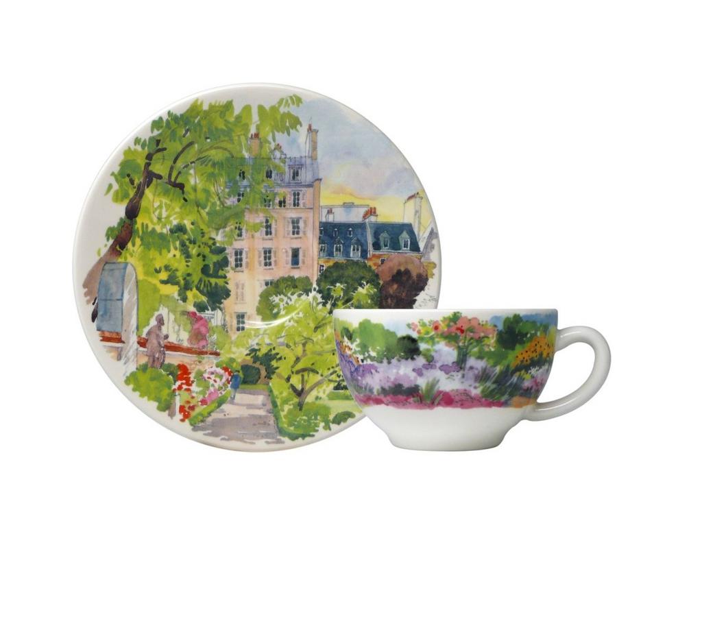 Gien GIVERNY.  Набор: 2 чайных пары 160 мл