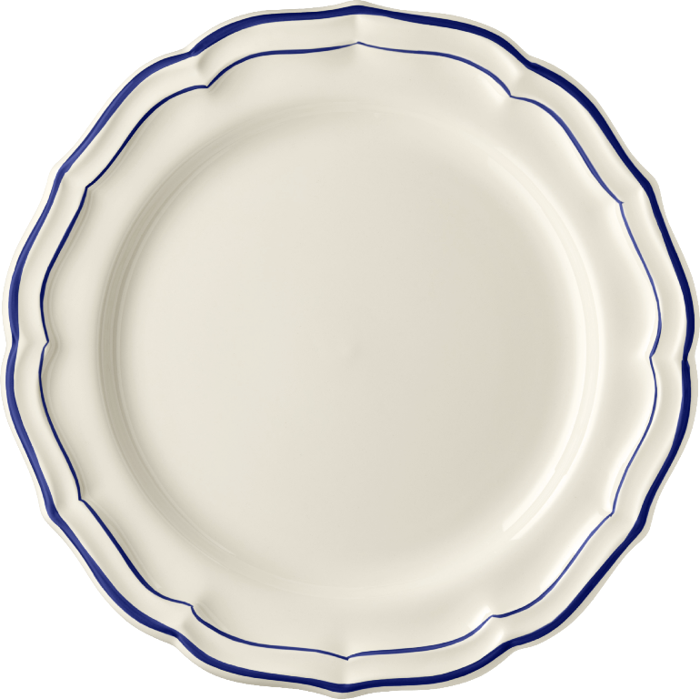 Gien FILET COBALT. Обеденная тарелка 26 см