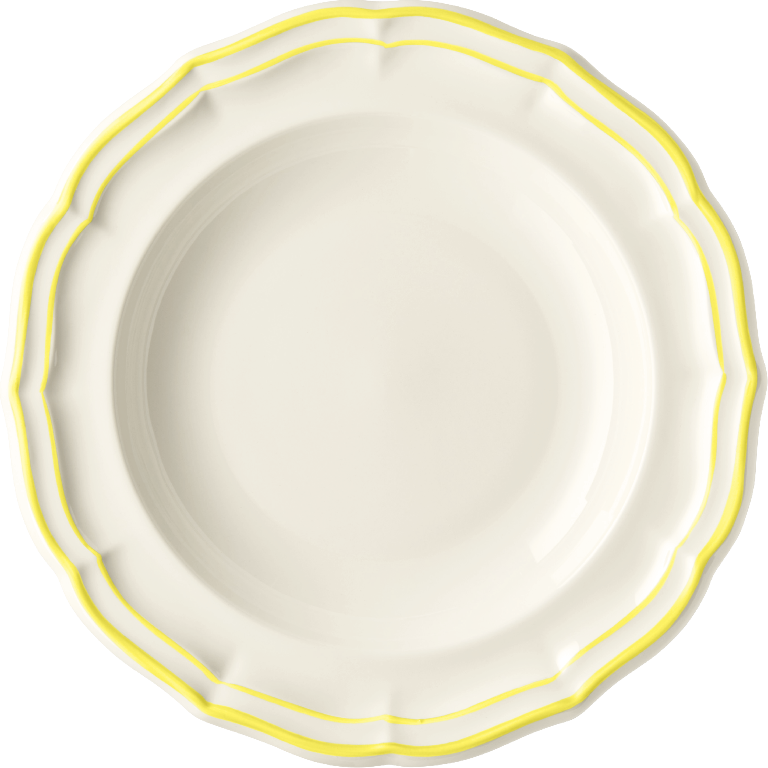 Gien FILET CITRON. Десертная тарелка 23 см