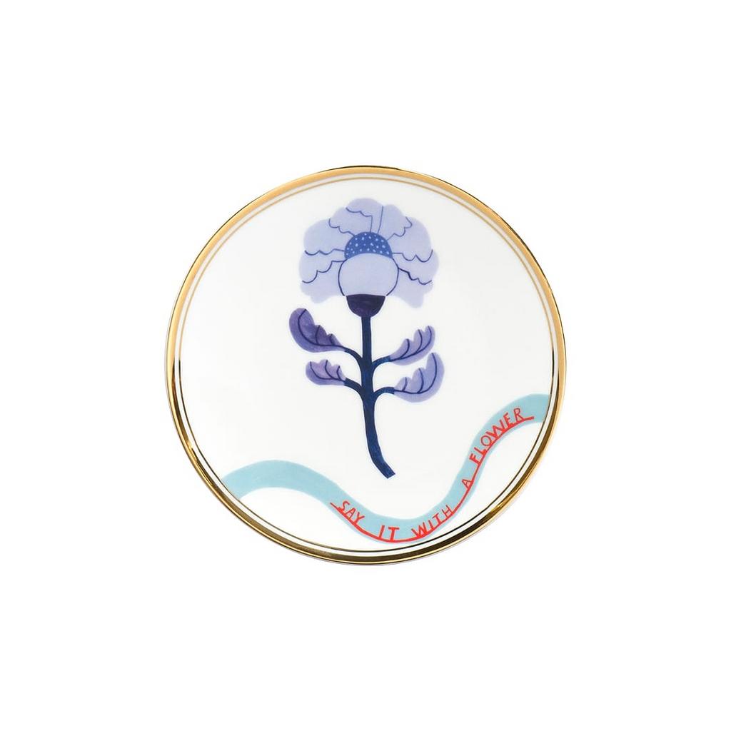 Bitossi Home Botanica. Тарелка пирожковая 'BOTANICA BLUE Peonia' 15,5 см
