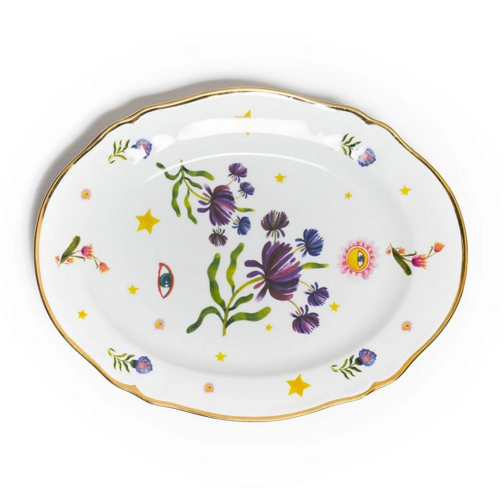 Bitossi Home Fabula Profumo. Блюдо овальное 'FLORAL' 34 см