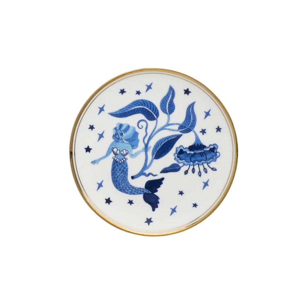 Bitossi Home Fabula Marino. Тарелка пирожковая 'BLUE MERMAID' 15 см