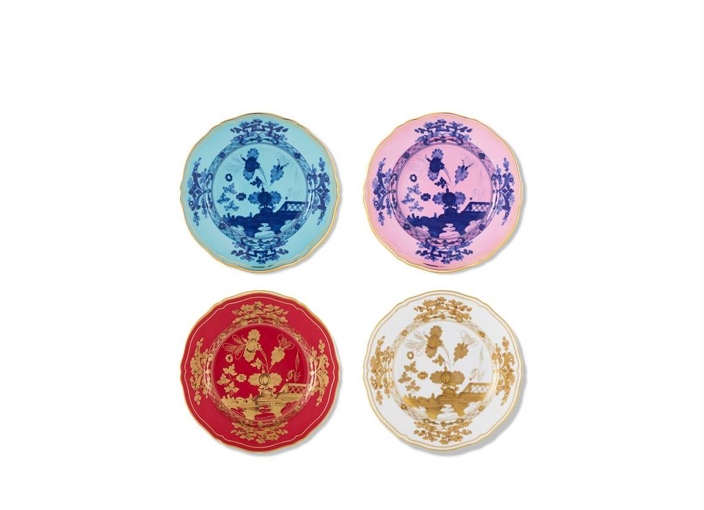 Ginori 1735 Oriente Italiano-tesori. Набор: 4 десертные тарелки 'MULTI-DECORATION' 21 см