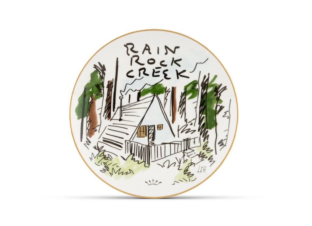 Ginori 1735 designer plate. Тарелка 'rain rock creek' 27 см