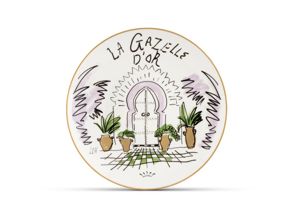 Ginori 1735 designer plate. Тарелка 'la gazelle d'or' 27 см