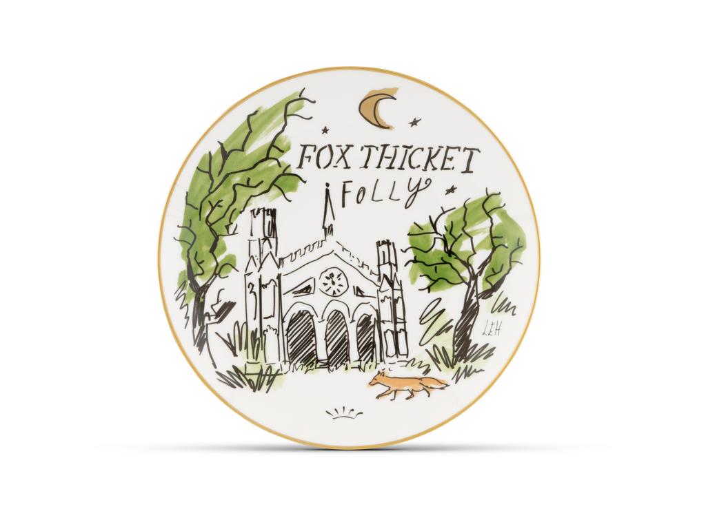 Ginori 1735 designer plate. Тарелка 'fox thicket folly' 27 см
