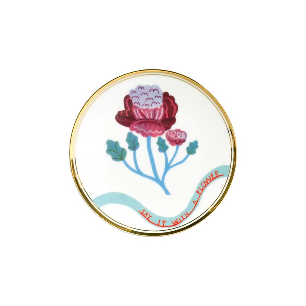Bitossi Home Botanica. Тарелка пирожковая 'BOTANICA BLUE Geranio' 15,5 см