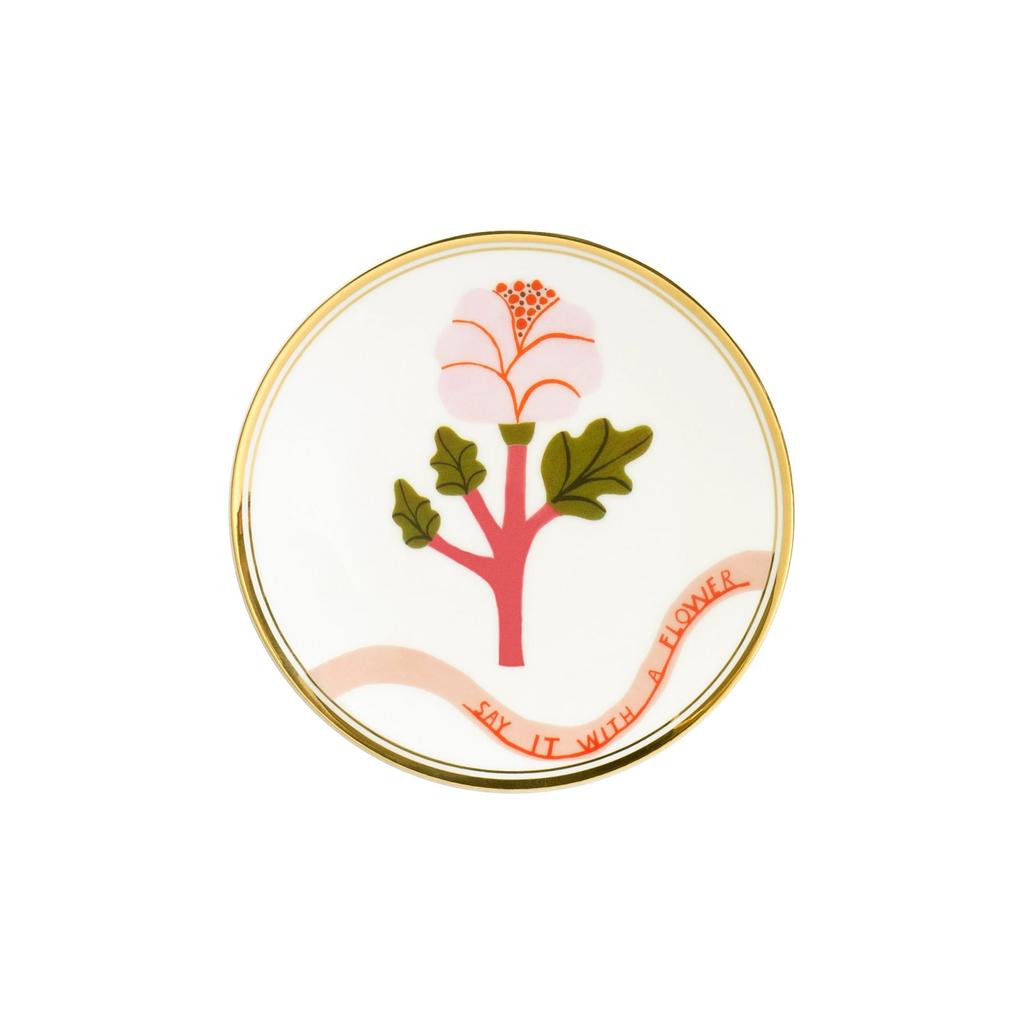 Bitossi Home Botanica. Тарелка пирожковая 'BOTANICA GREEN Rosa' 15,5 см