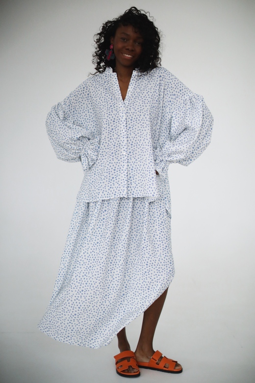 Комплект:блуза и юбка  “Незабудка”