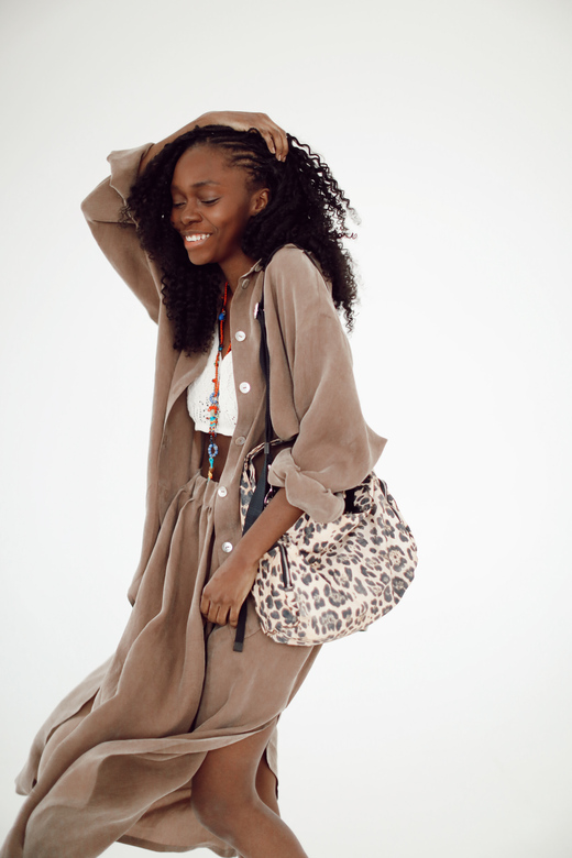 Рубашка "Симпл" из купры шоколадного цвета