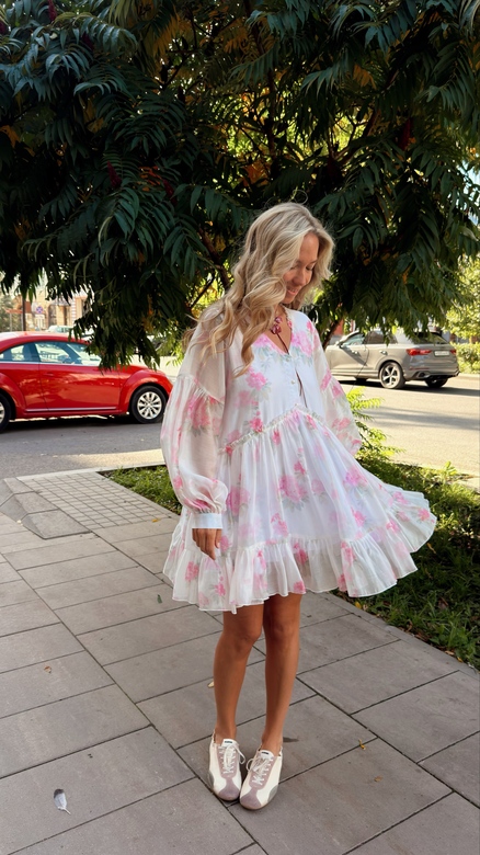 Торжественное платье "Королева солнца" mini из нежной вуали