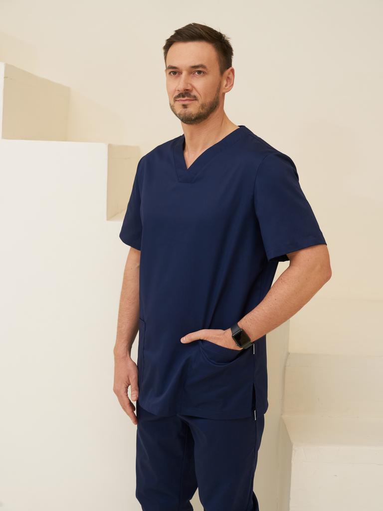 Хирургическая блуза тёмно-синяя KM 202