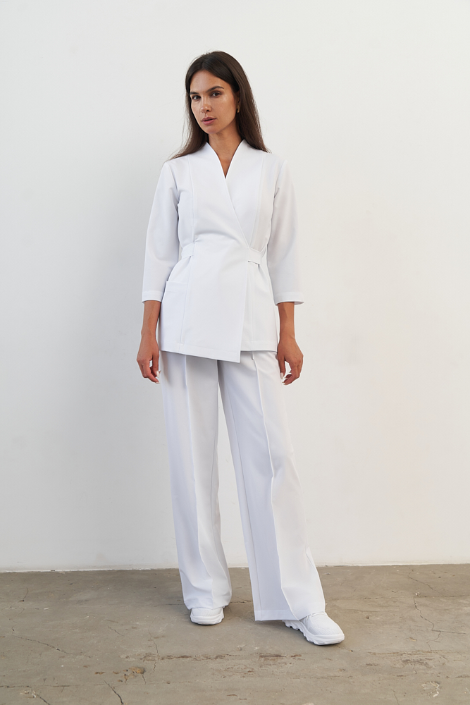 Классические брюки со стрелками белые KL 309