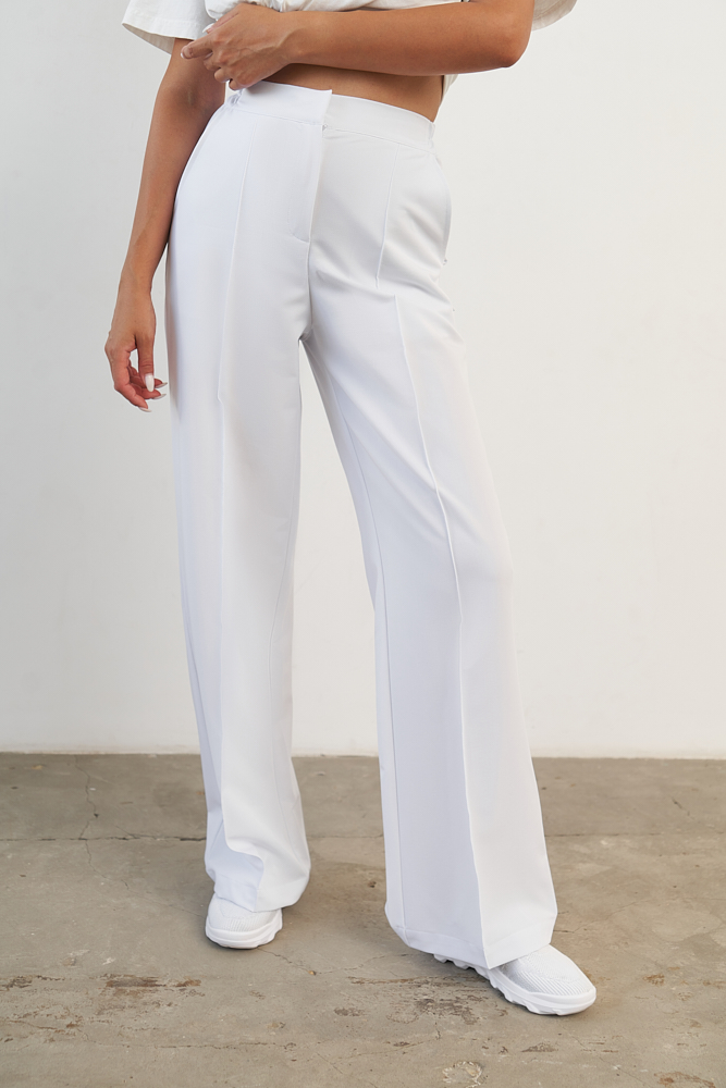 Классические брюки со стрелками белые KL 309