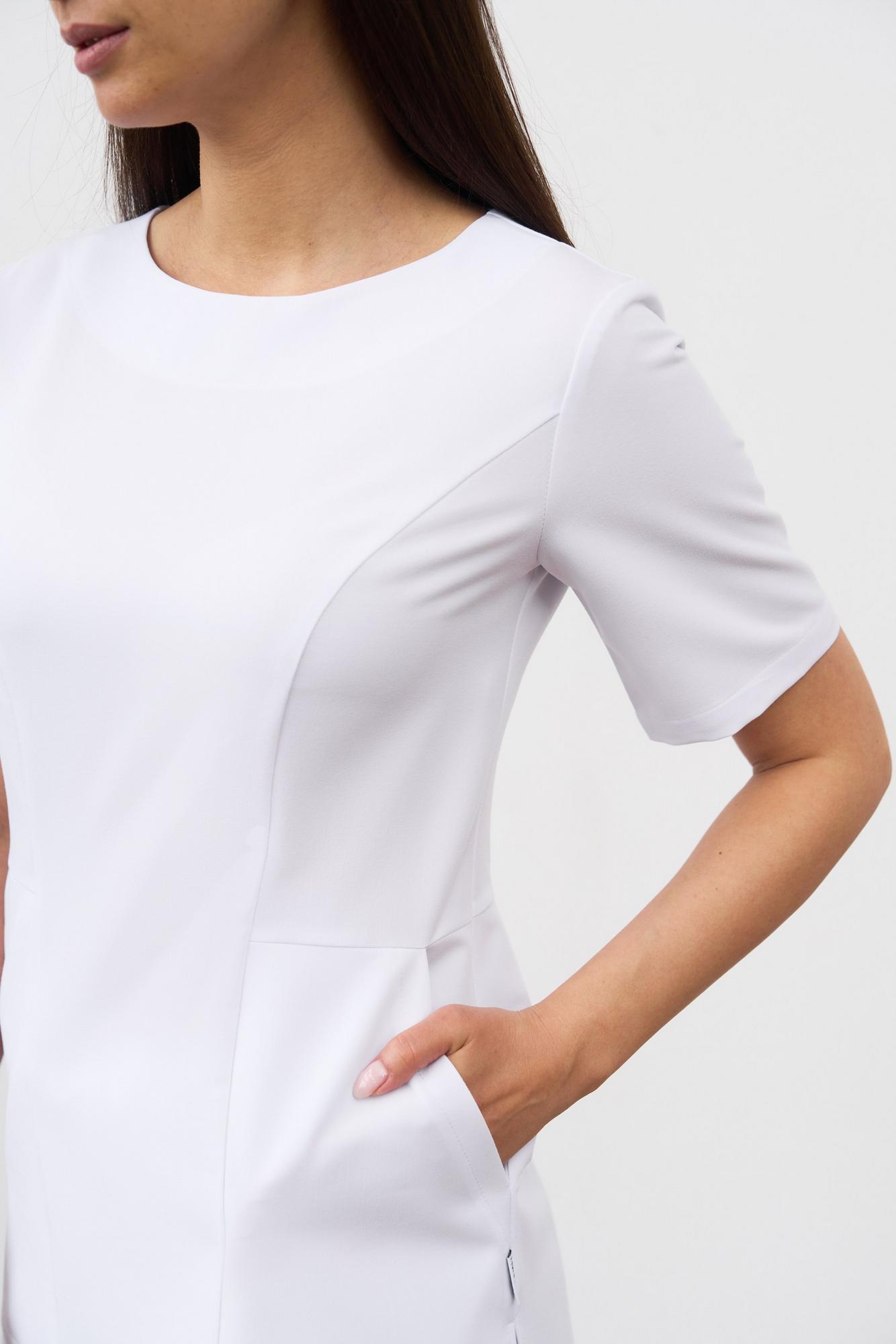 Туника с коротким рукавом белая KL 214