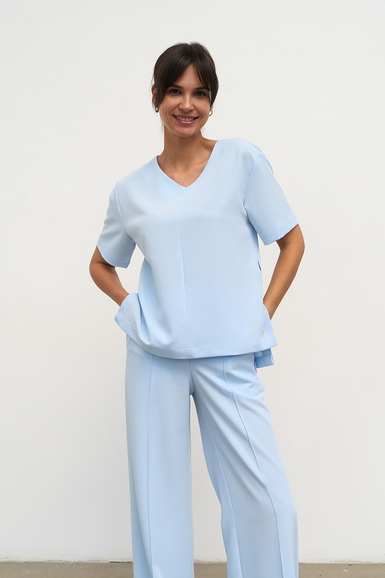 Хирургическая блуза голубая KL 215