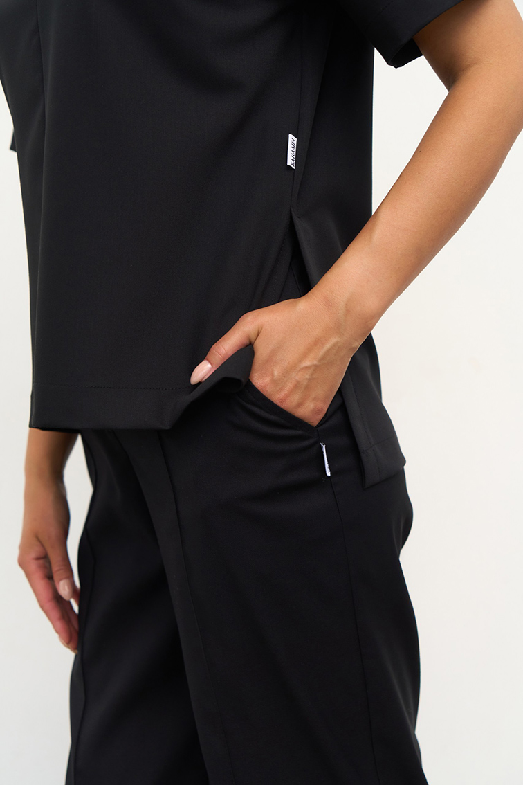 Хирургическая блуза черная KL 215