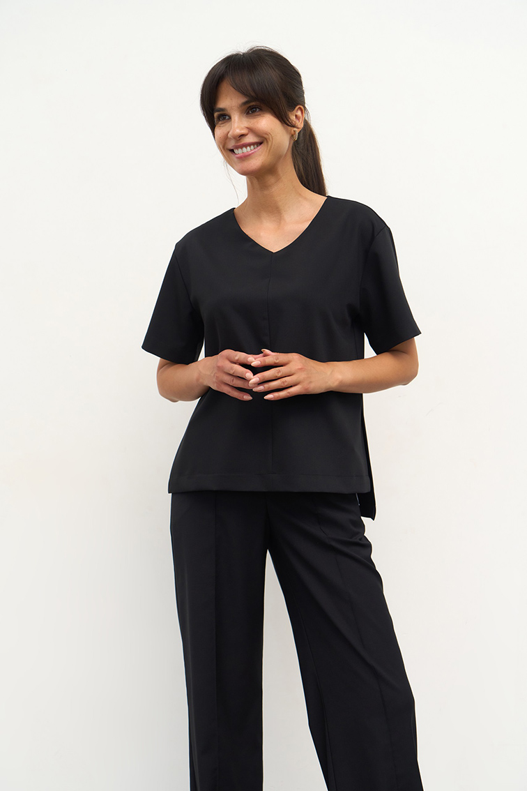 Хирургическая блуза черная KL 215