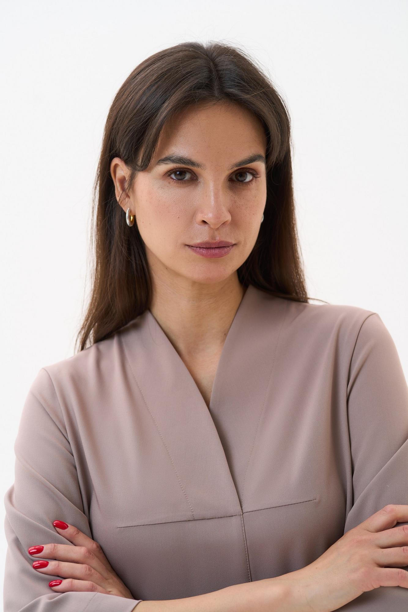 Блуза с рукавом 3/4 мокко KL 226