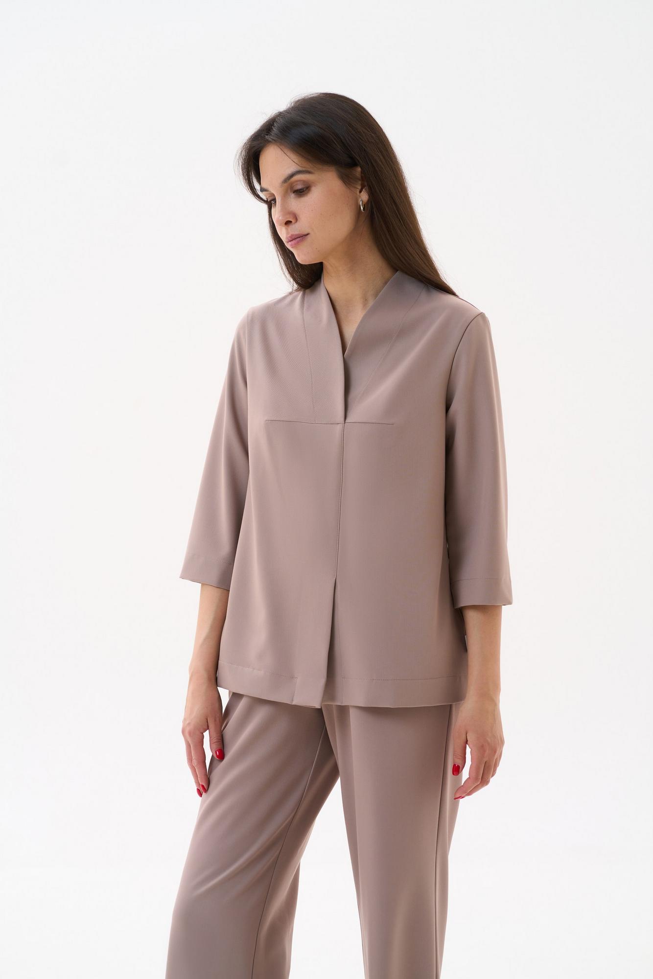 Блуза с рукавом 3/4 мокко KL 226