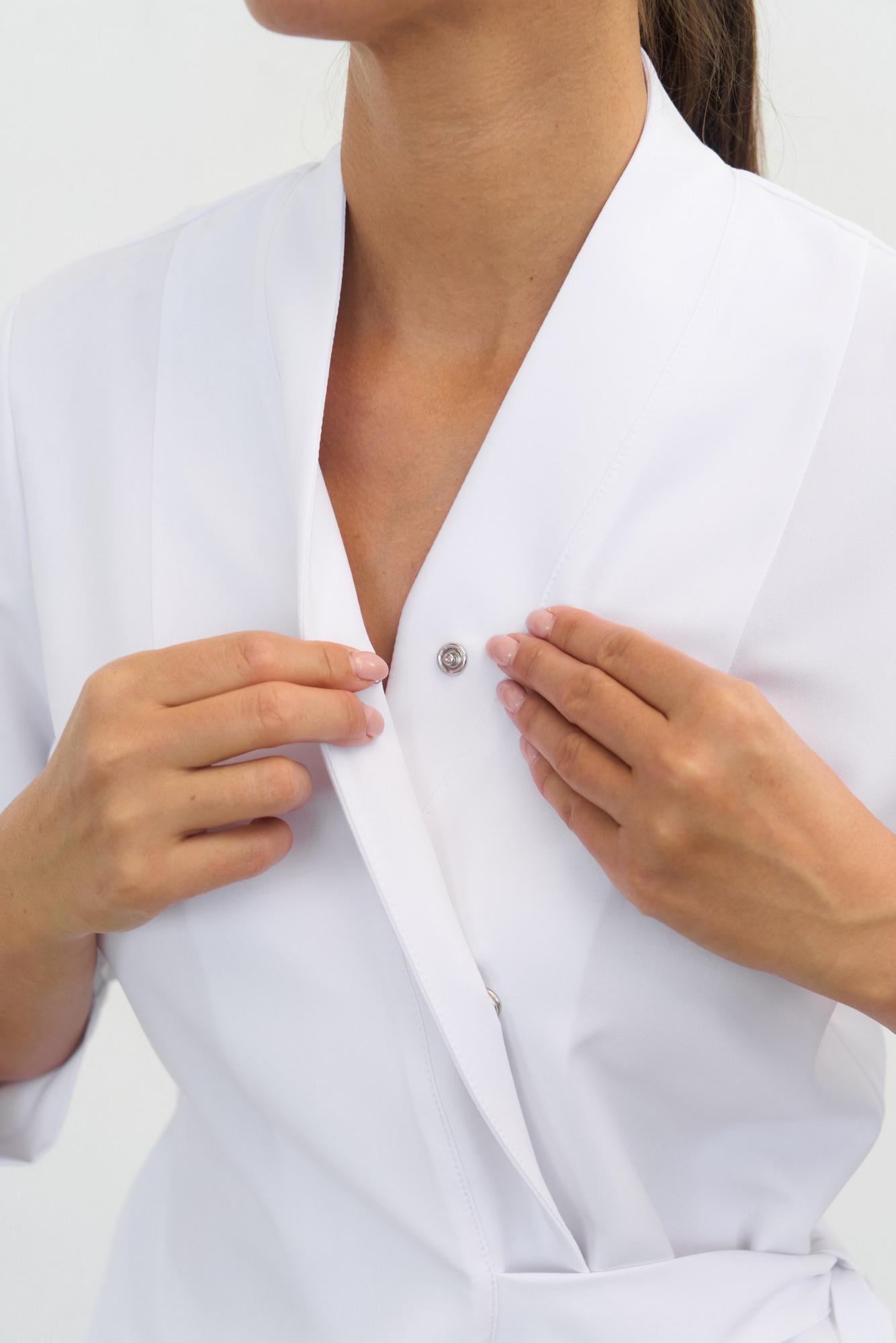 Блуза-кимоно с рукавом 3/4 белая KL 218