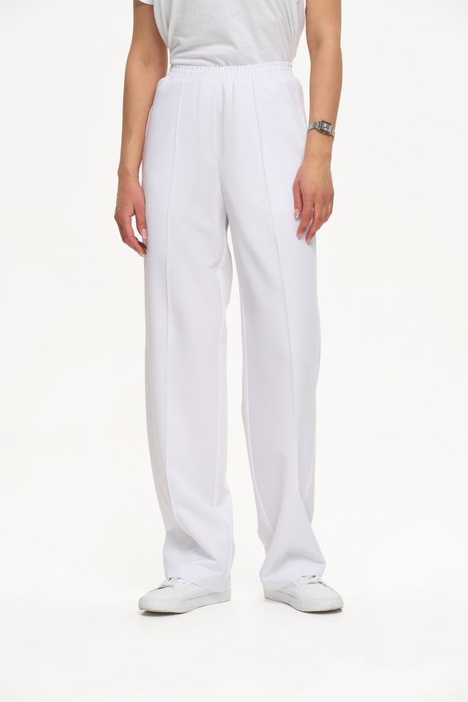 Прямые брюки со стрелками белые KL 315