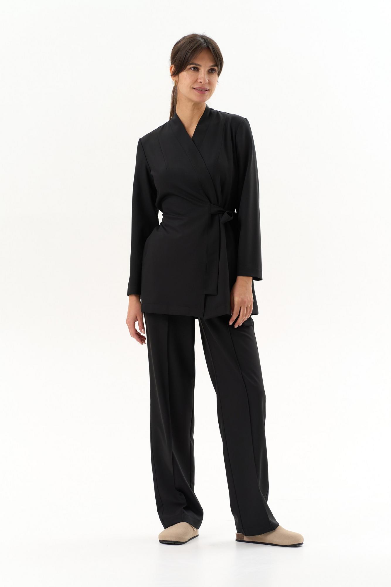 Прямые брюки со стрелками черные KL 315