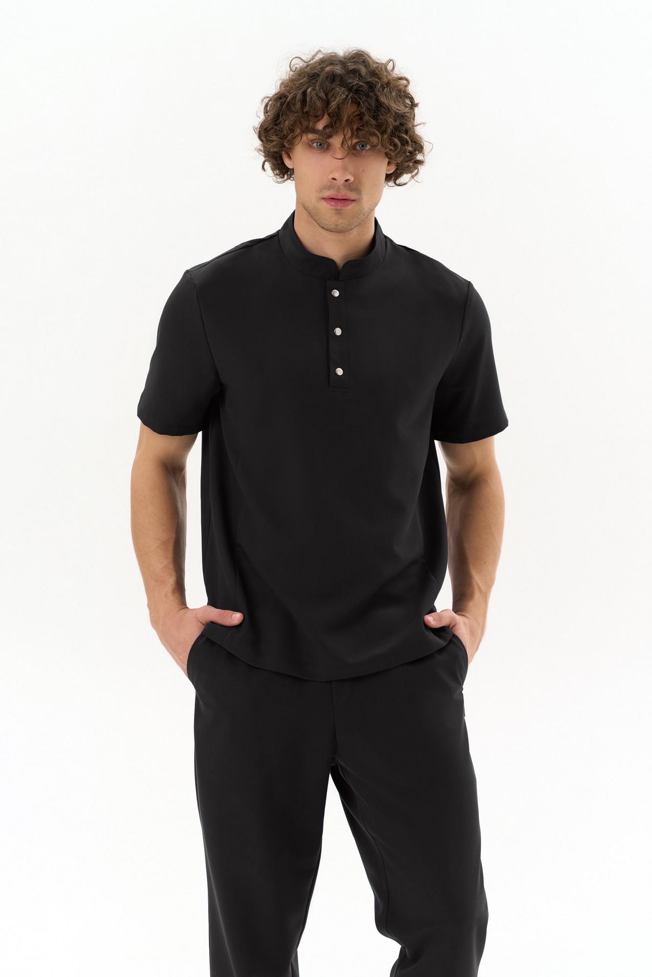 Хирургическая блуза-поло черная KM 203