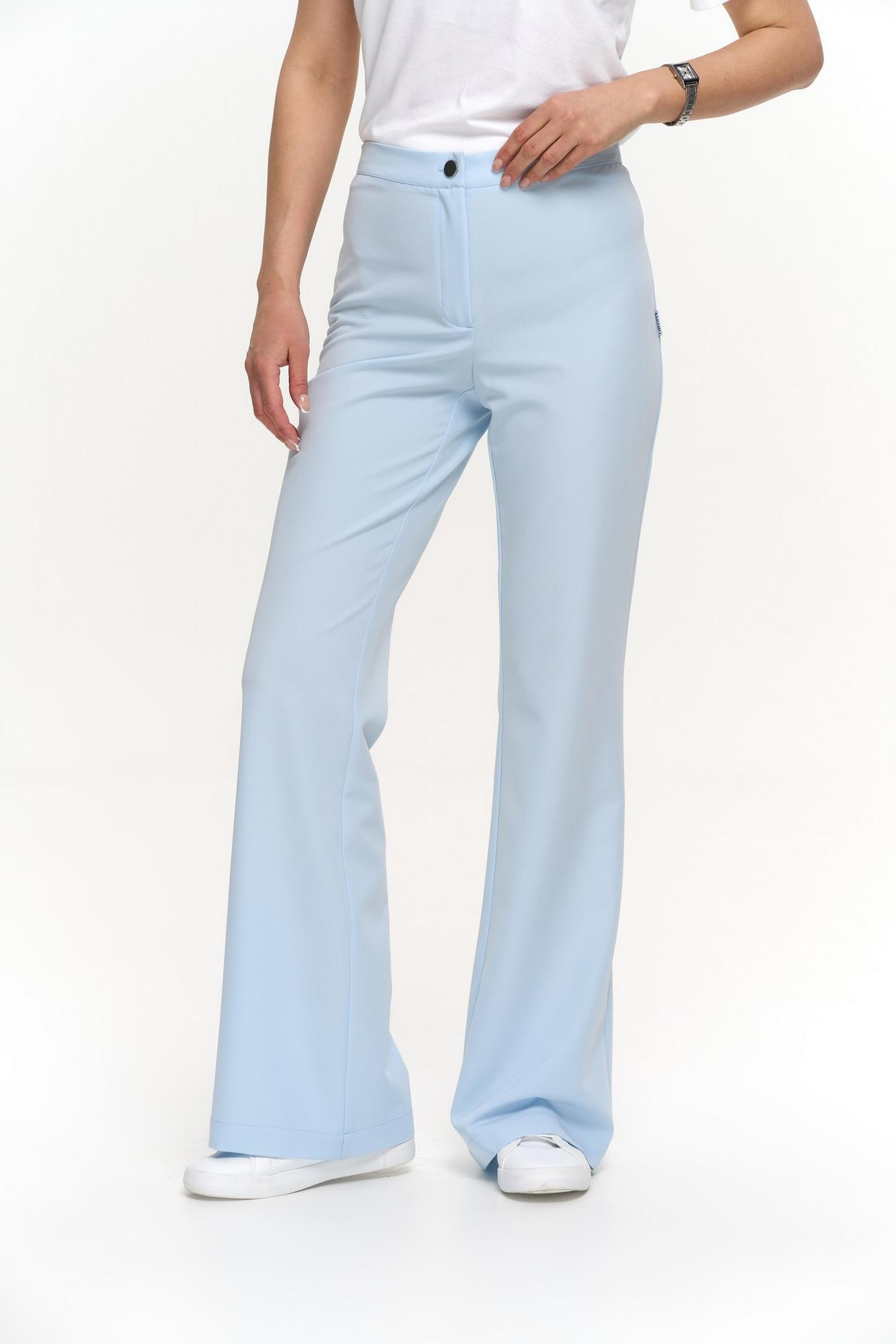 Брюки клеш голубые KL 317