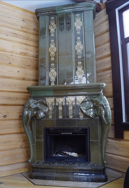 Изразцы для камина "Слоны"