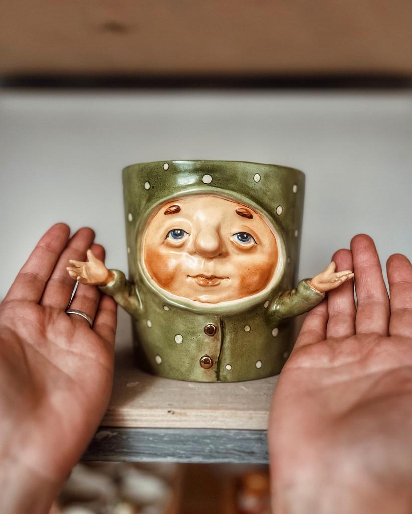 Пупф цветочный ваза/кашпо