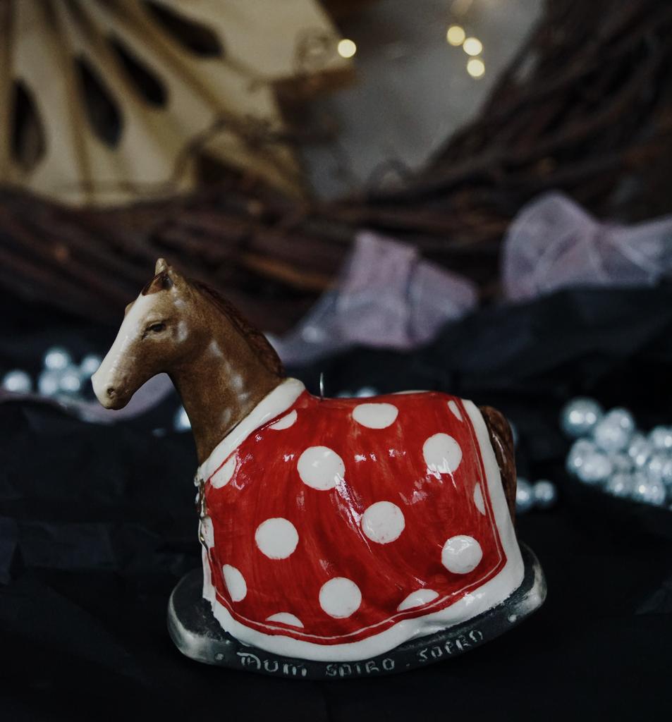 Елочная игрушка «Лошадка с посланием»