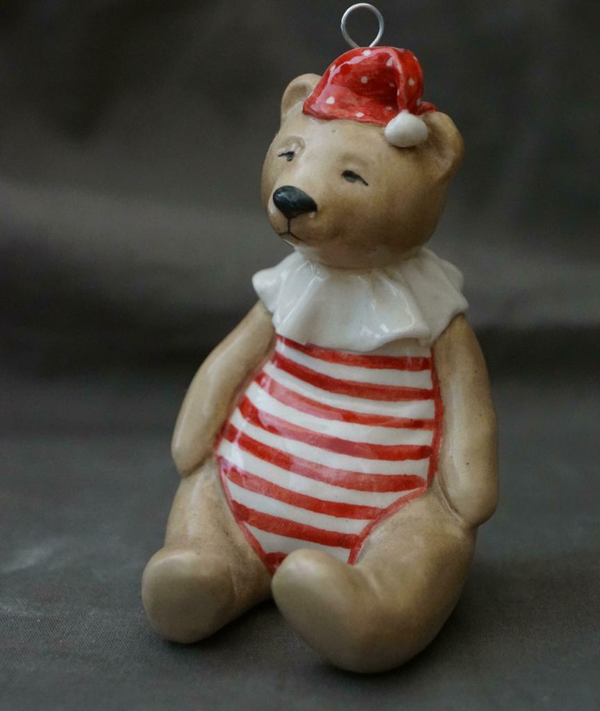 Елочная игрушка Медвежонок в колпачке