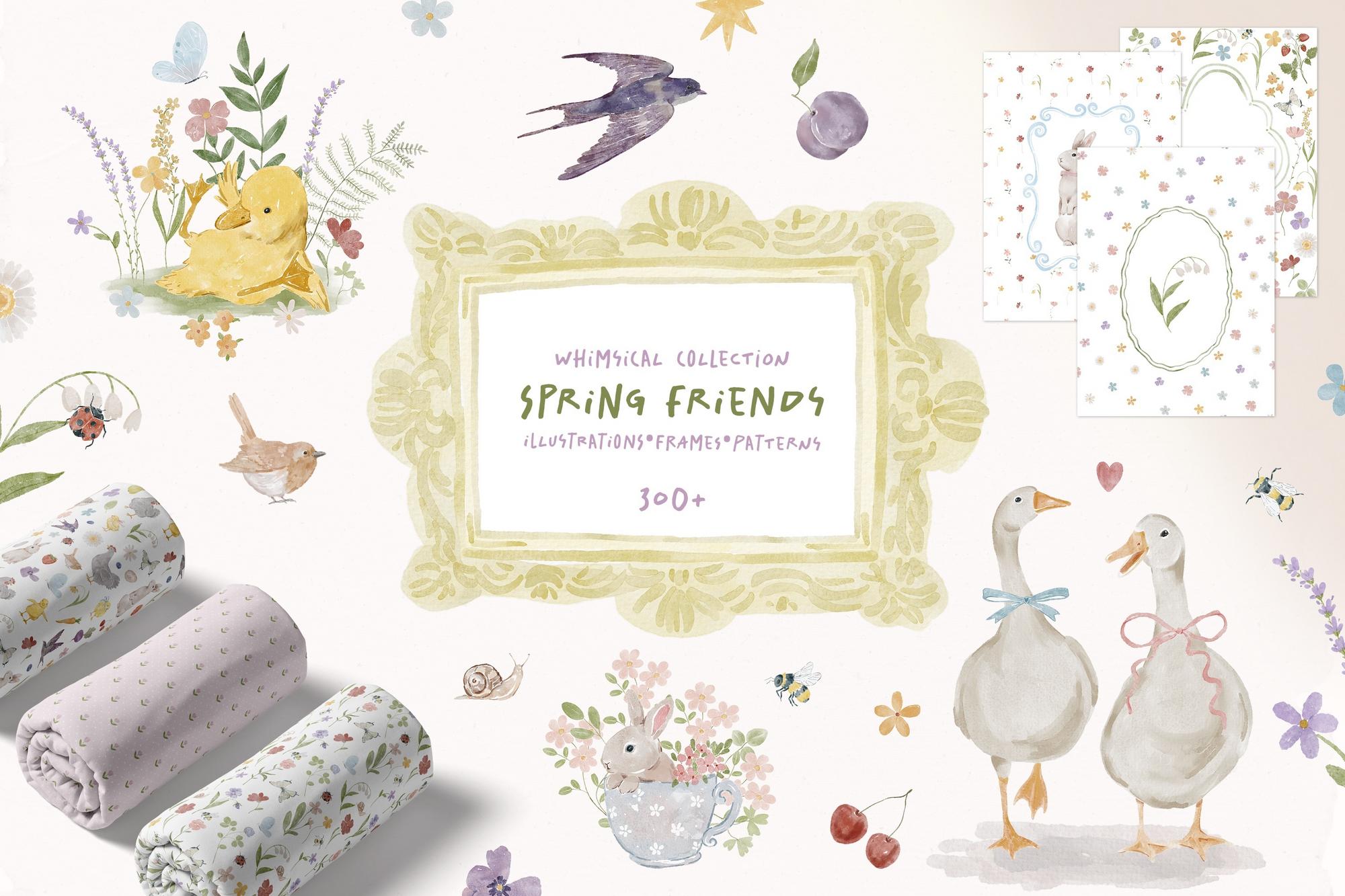 Spring Friends- Whimsical Bundle