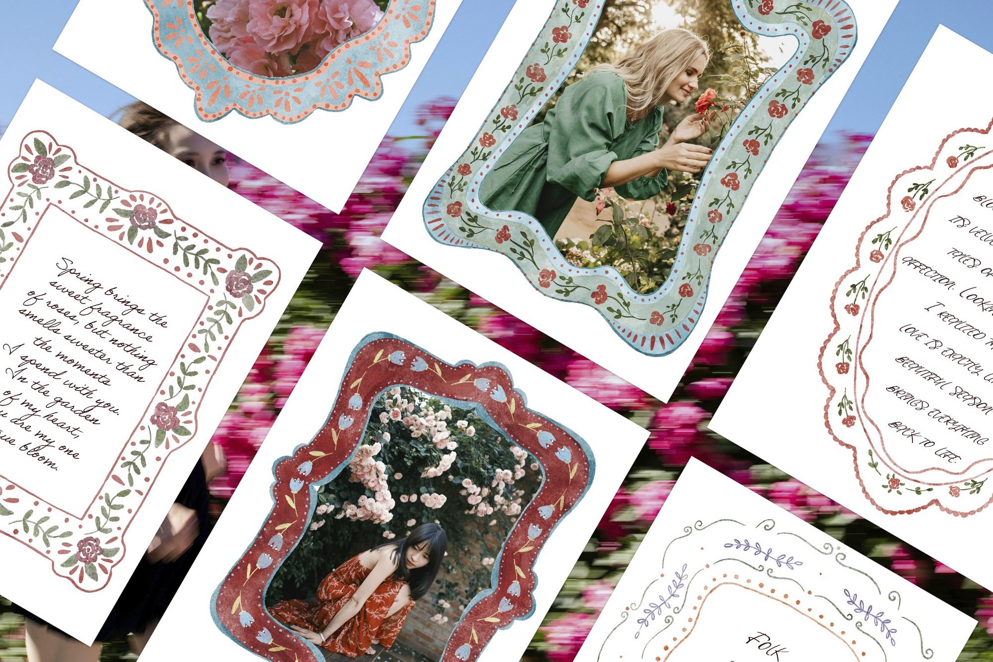 Folk Cottagecore Frames Collection