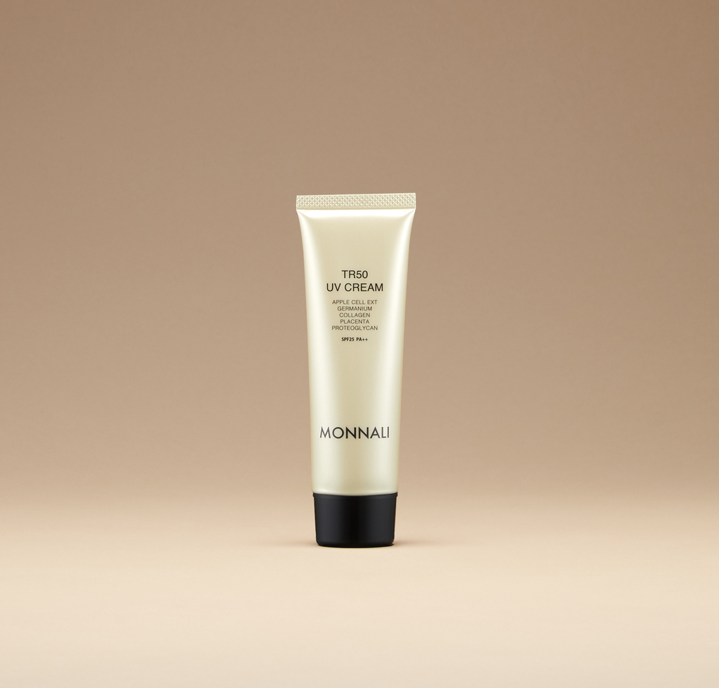 Солнцезащитный уходовый крем для лица с теломеразой (MONNALI TR50 UV cream), фактор защиты от солнца 25 PA++, 50 г