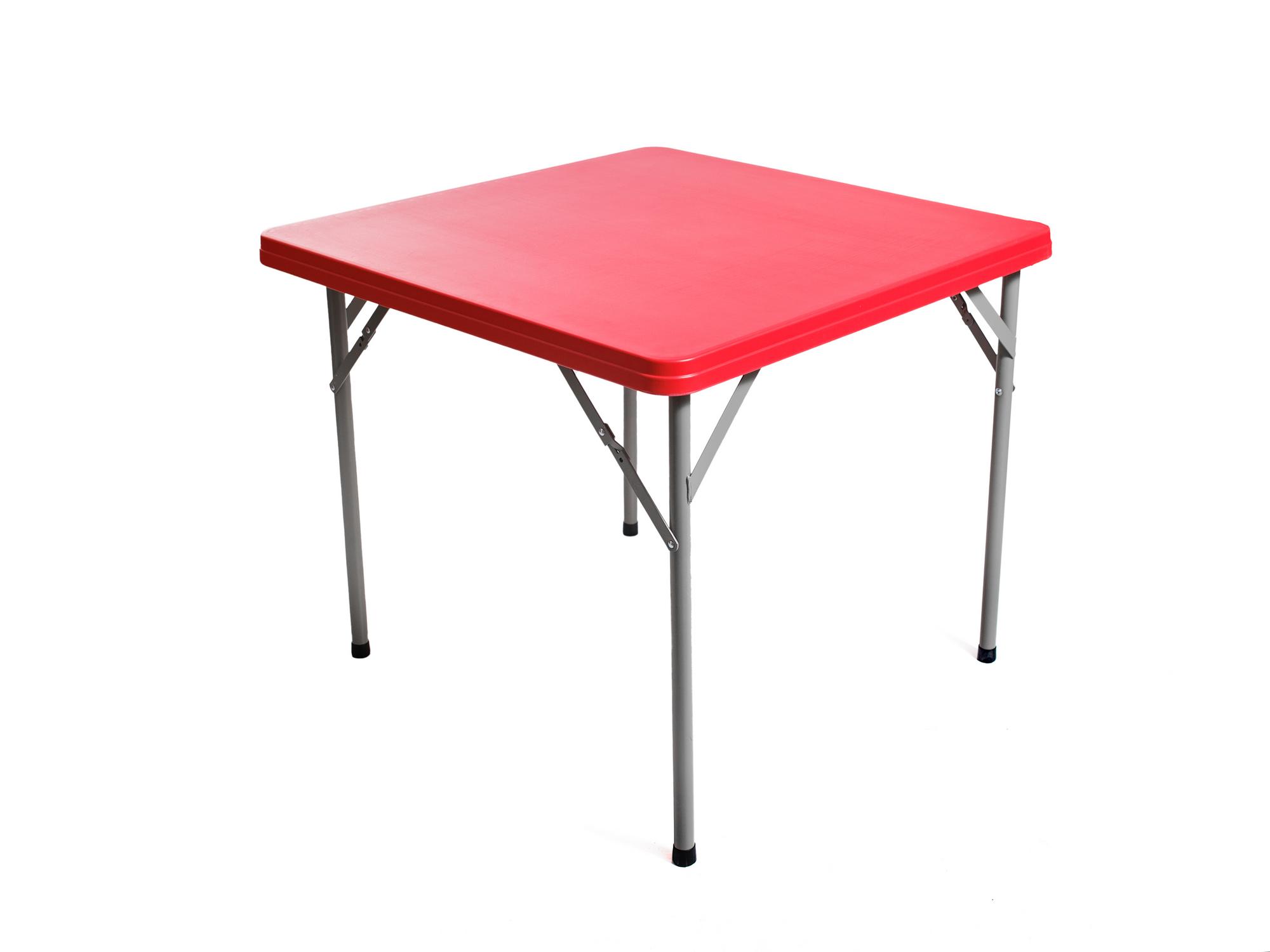 Складной туристический стол красный
