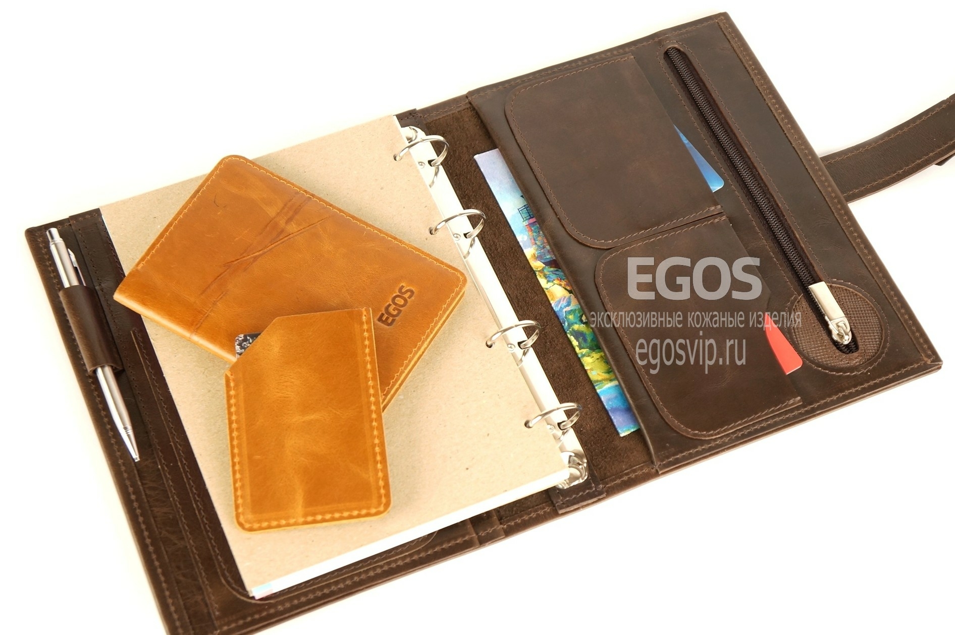 EGOS ежедневник из натуральной кожи подарочный