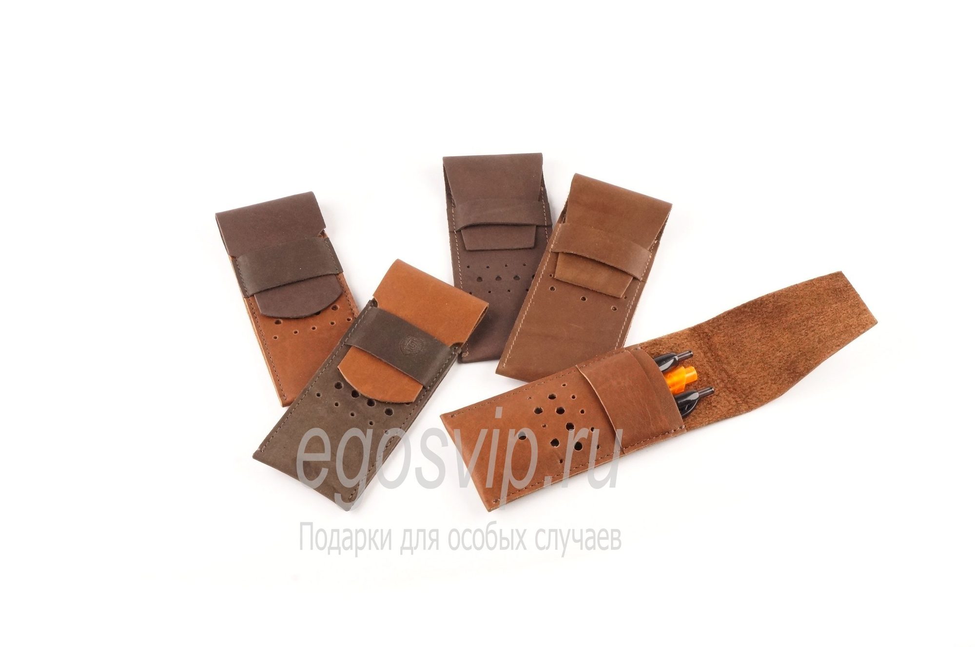 Пенал кожаный для ручек /модель 20-01 цвет в ассортименте