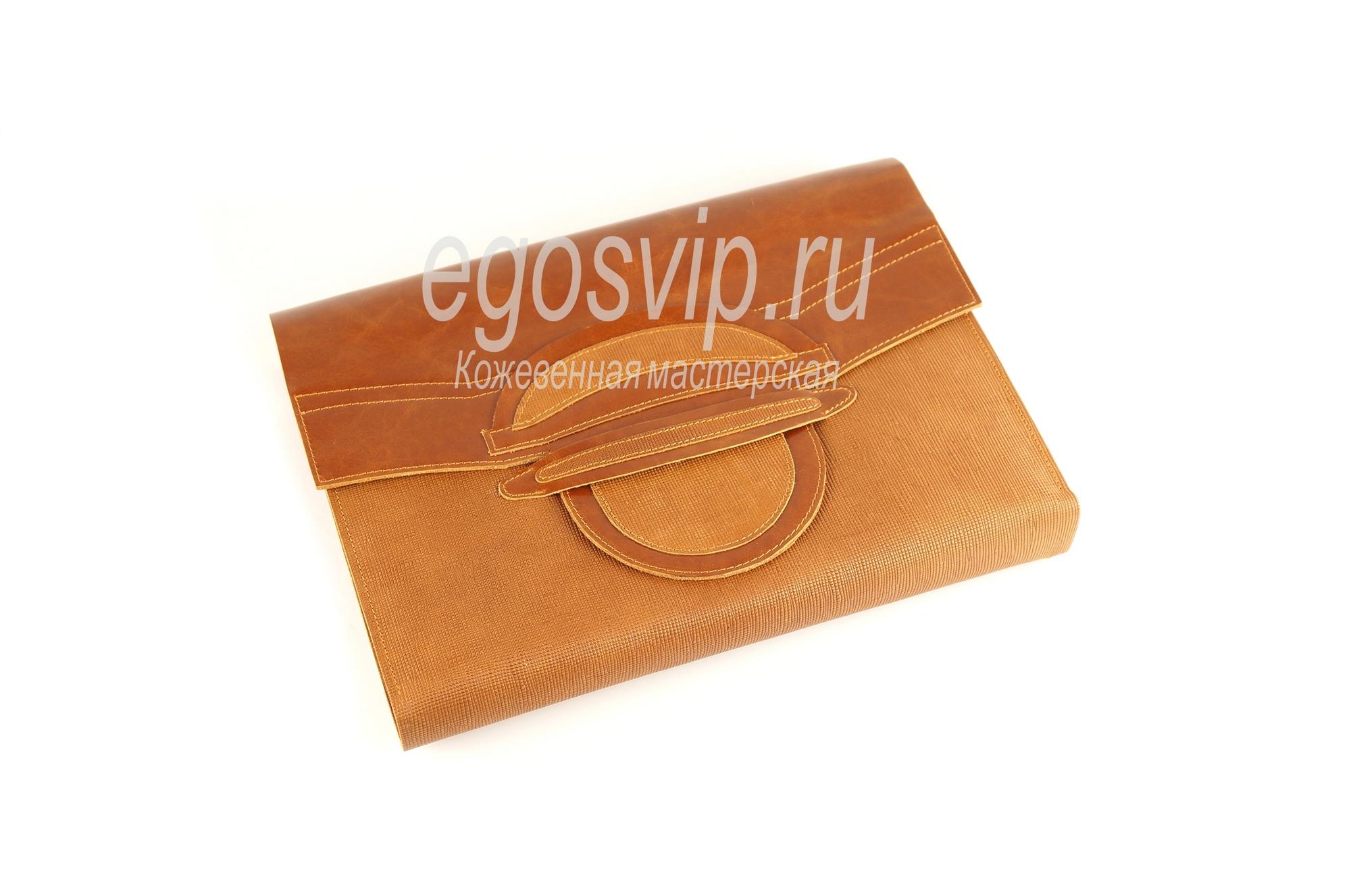 Кожаная папка органайзер раскладушка / модель 96
