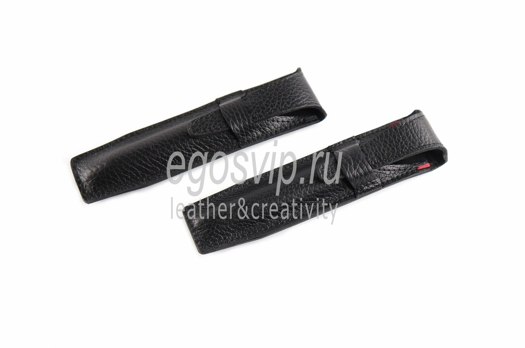 Кожаный формованный чехол для ручки / модель 21 черный флотер