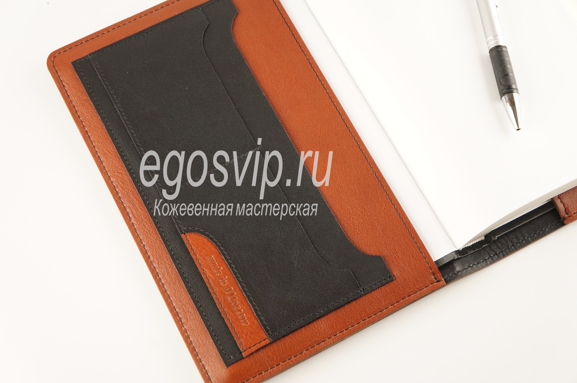 Ежедневник портфолио кожаный / бизнес органайзер / модель 98-13